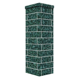 Облицовка на трубу для печей ГРОМ 40  КЛАССИКА  КИРПИЧ ЗМЕЕВИК (150*790)  (3 яруса) под шибер