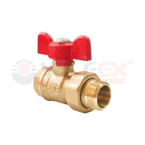 Кран шаровой DN-20 СТАНДАРТ 232 АМЕРИКАНКА ЛАТУНЬ с накидной гайкой бабочка OPTIMA