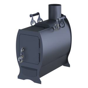 Печь отопительная БУРЖУЙКА с конфоркой - 8 мм (85 - 180 м.куб)