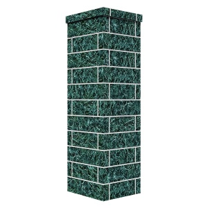 Облицовка на трубу для печей АВАНГАРД 25  КЛАССИКА КИРПИЧ ЗМЕЕВИК (115*790)  (3 яруса) под шибер