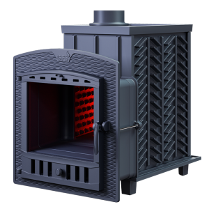 Печь-каменка чугунная GFS ЗК 30П2  дверца ПАНОРАМА (30 м.куб)