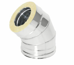 Сэндвич-колено 45 гр. d = 130/230 мм (Н+Н) ТИС (0,8 ММ) (304 ПРЕМИУМ)