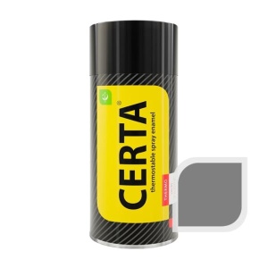Эмаль - аэрозоль термостойкая CERTA графит 520 мл (+ 750 С)  (6/12)